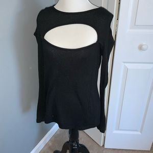 Cold Shoulder Black Top